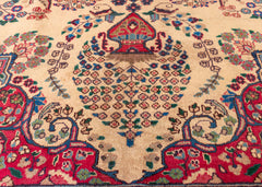 Vintage Sabzevar Hand-Knotted Wool Persian Rug (Size: 290 X 380 CM)