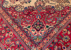 Vintage Sabzevar Hand-Knotted Wool Persian Rug (Size: 290 X 380 CM)