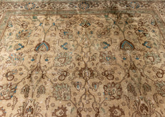 Vintage Tabriz Muted Hand-Knotted Wool Persian Rug (Size: 305 X 400 CM)