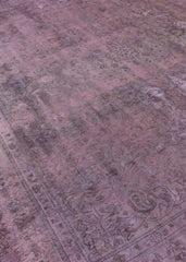 Vintage Overdyed Tabriz Hand-Knotted Wool Persian Rug (Size: 280 X 365 CM)