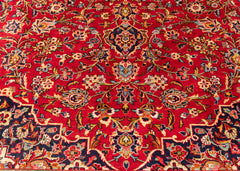 Vintage Kashan Hand-Knotted Wool Persian Rug (Size: 295 X 410 CM)