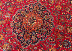 Signed Vintage Mashad Hand-Knotted Wool Persian Rug (Size: 285 X 390 CM)