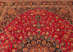 Vintage Mashad Hand-Knotted Wool Persian Rug (Size: 290 X 395 CM)