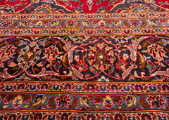 Vintage Kashan Hand-Knotted Wool Persian Rug (Size: 290 X 400 CM)