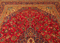 Vintage Kashan Hand-Knotted Wool Persian Rug (Size: 290 X 425 CM)