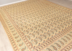 Vintage Kashan Hand-Knotted Wool Persian Rug (Size: 300 X 390 CM)