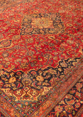 Vintage Kashan Hand-Knotted Wool Persian Rug (Size: 300 X 390 CM)
