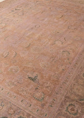 Vintage Overdyed Tabriz Hand-Knotted Wool Persian Rug (Size: 290 X 390 CM)