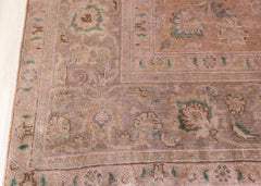 Vintage Overdyed Tabriz Hand-Knotted Wool Persian Rug (Size: 290 X 390 CM)