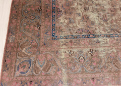 Vintage Overdyed Sabzevar Hand-Knotted Wool Persian Rug (Size: 280 X 370 CM)