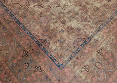 Vintage Overdyed Sabzevar Hand-Knotted Wool Persian Rug (Size: 280 X 370 CM)