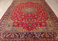 Vintage Sabzevar Hand-Knotted Wool Persian Rug (Size: 255 X 365 CM)