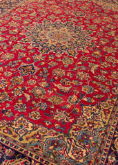 Vintage Sabzevar Hand-Knotted Wool Persian Rug (Size: 255 X 365 CM)