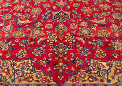 Vintage Sabzevar Hand-Knotted Wool Persian Rug (Size: 255 X 365 CM)