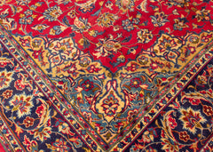 Vintage Sabzevar Hand-Knotted Wool Persian Rug (Size: 255 X 365 CM)