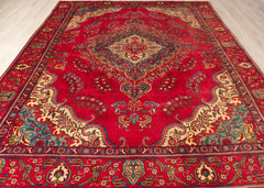 Vintage Tabriz Hand-Knotted Wool Persian Rug (Size: 280 X 390 CM)