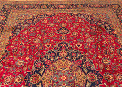 Vintage Yazd Hand-Knotted Wool Persian Rug (Size: 295 X 380 CM)