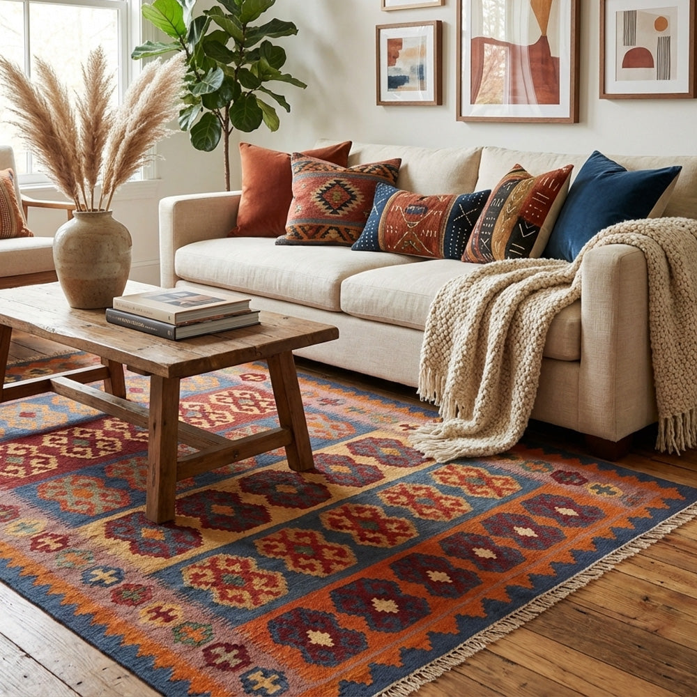 Kilim rug for living room