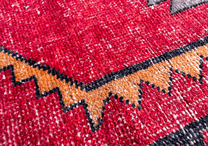 Vintage Turkish Hand- Knotted Wool Runner Rug