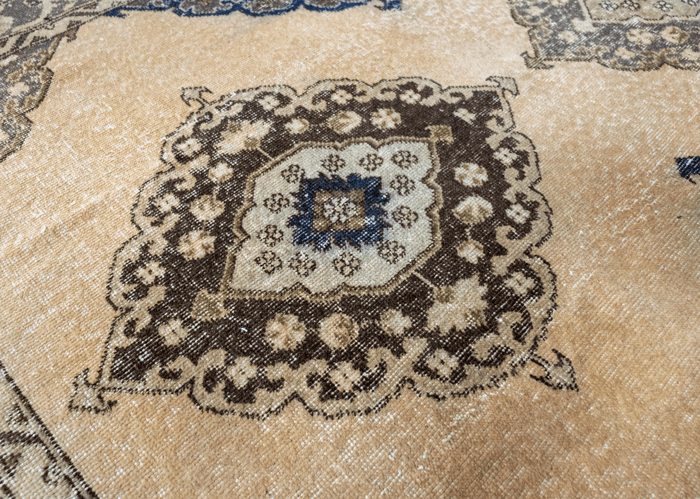 Vintage Turkish Hand- Knotted Wool Runner Rug