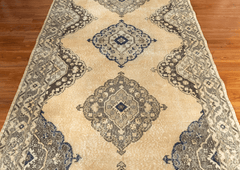 Vintage Turkish Hand- Knotted Wool Runner Rug