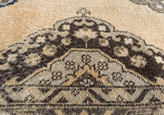 Vintage Turkish Hand- Knotted Wool Runner Rug