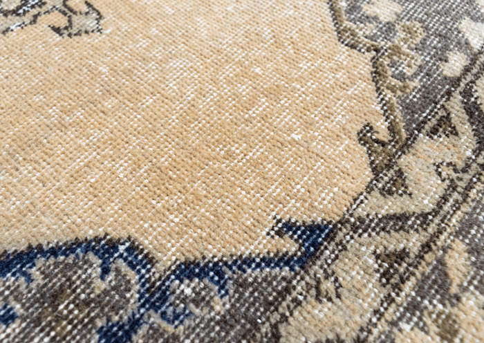 Vintage Turkish Hand- Knotted Wool Runner Rug