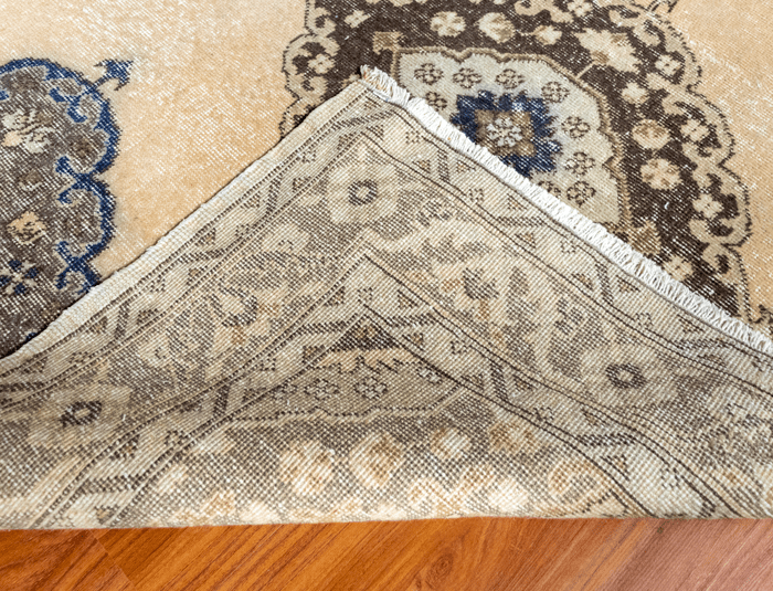 Vintage Turkish Hand- Knotted Wool Runner Rug
