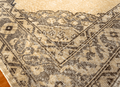 Vintage Turkish Hand- Knotted Wool Runner Rug