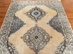 Vintage Turkish Hand- Knotted Wool Runner Rug