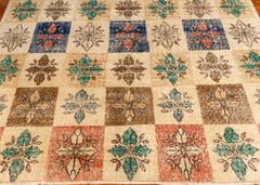 Vintage Hand-Knotted Turkish Rug