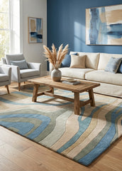 Stream Series 3 Modern Wool Rug