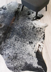 Salt Pepper Black & White Cowhide Rug (Size: 200 X 180 CM) CHR2169