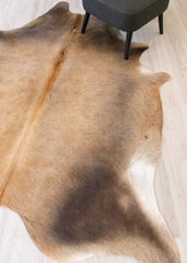 (Rare) Gris Tan Cowhide Rug (Size: 220 x 180 CM) CHR2177