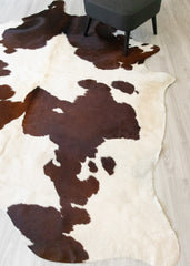 Brown And White Cowhide Rug (Size: 280 X 210 CM) CHR2162