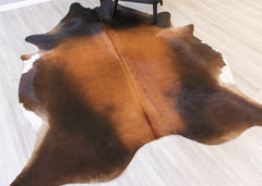 Reddish Cowhide Rug (Size: 240 X 200 CM) CHR2186