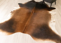 Reddish Cowhide Rug (Size: 260 X 230 CM) CHR2191