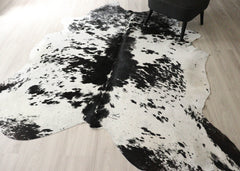 Salt Pepper Black & White Cowhide Rug (Size: 240 X 210 CM) CHR2739