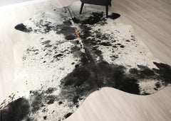 Salt Pepper Black & White Cowhide Rug (Size: 250 X 210 CM) CHR2744