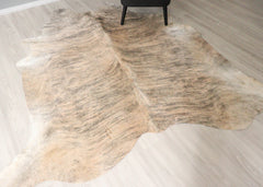 Light Brindle Cowhide Rug (Size: 240 X 220 CM) CHR2719