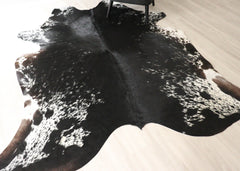 Salt Pepper Black & White Cowhide Rug (Size: 240 X 210 CM) CHR2732