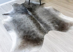 grey cowskin rug