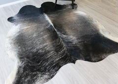 grey brindle cowskin rug