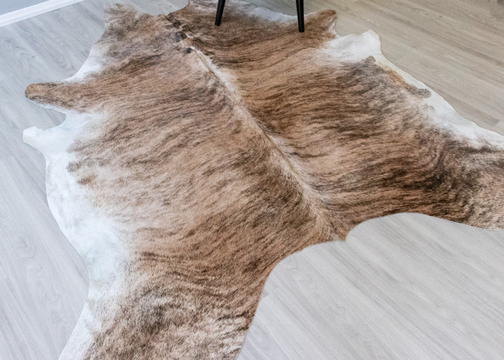 light brindle cowskin rug