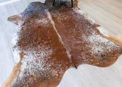 tricolor cowskin rug
