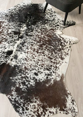 (Rare) Salt Pepper Tri-Color Cowhide Rug (Size: 230 X 190 CM) CHR2438