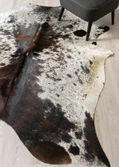 (Rare) Salt Pepper Tri-Color Cowhide Rug (Size: 220 X 190 CM) CHR2440