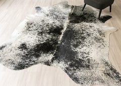 Salt Pepper Black & White Cowhide Rug (Size: 250 X 220 CM) CHR2445