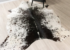 Salt Pepper Black & White Cowhide Rug (Size: 230 X 190 CM) CHR2452