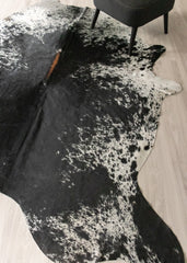 Salt Pepper Black & White Cowhide Rug (Size: 260 X 210 CM) CHR2454